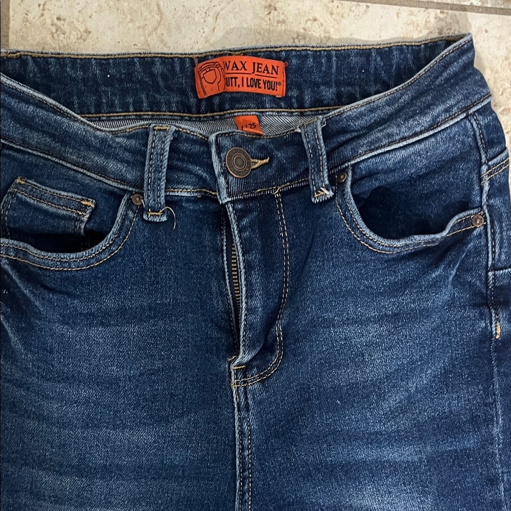 Wax Jean Women's High Rise Dark Blue Jeans